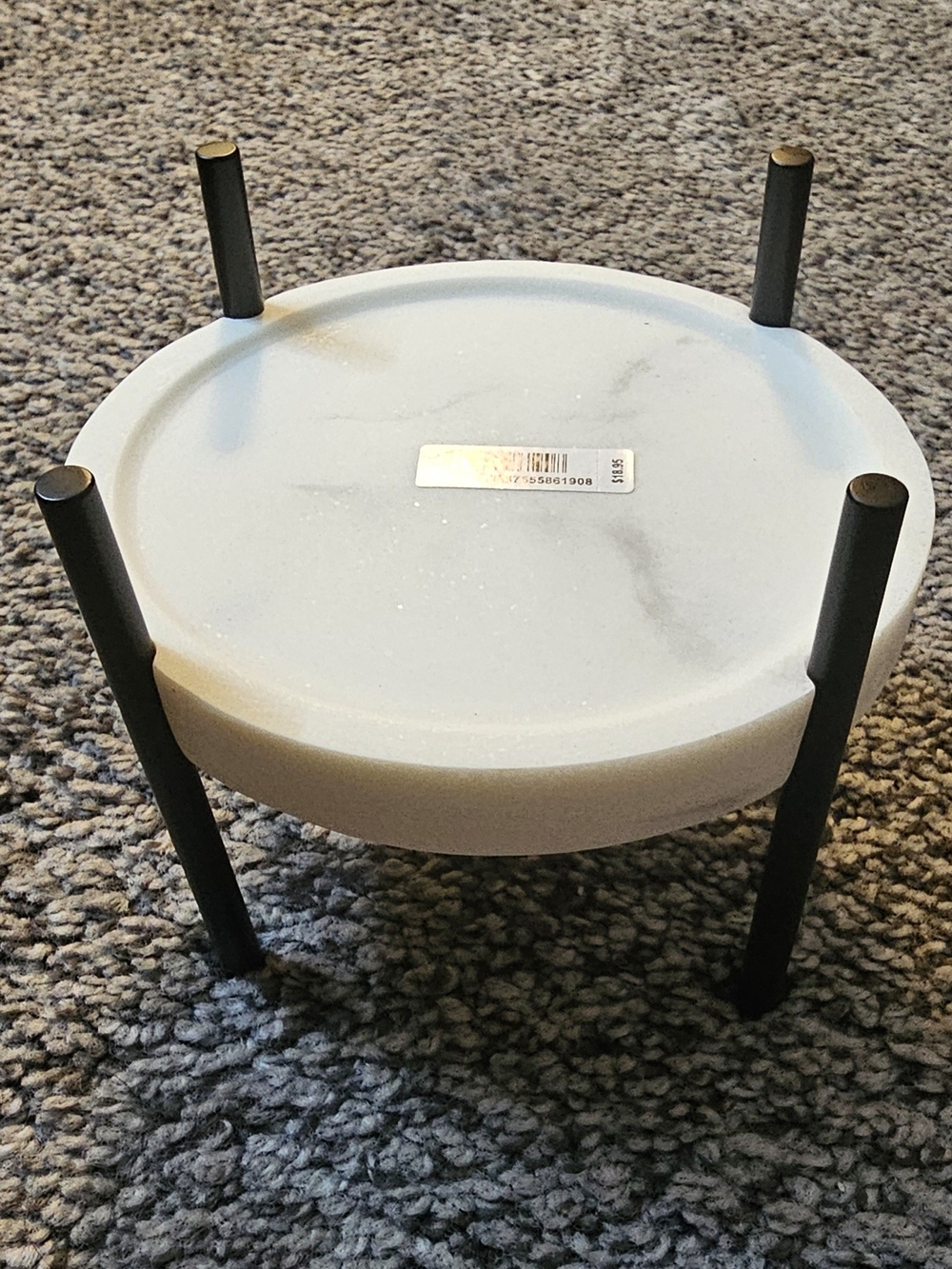 Bath & Body Works White Marble 3-Wick Candle Holder